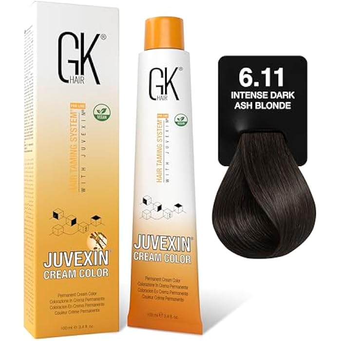 GK Hair GK GKhair Color - 6.11, Intense Dark Ash Blond - Image 1